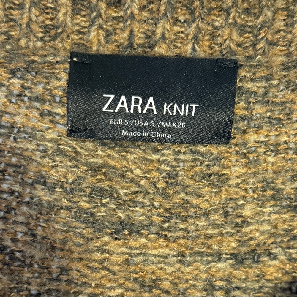 Zara Women's Brown Wool Crewneck Sweater Size S - Picture 4 of 4